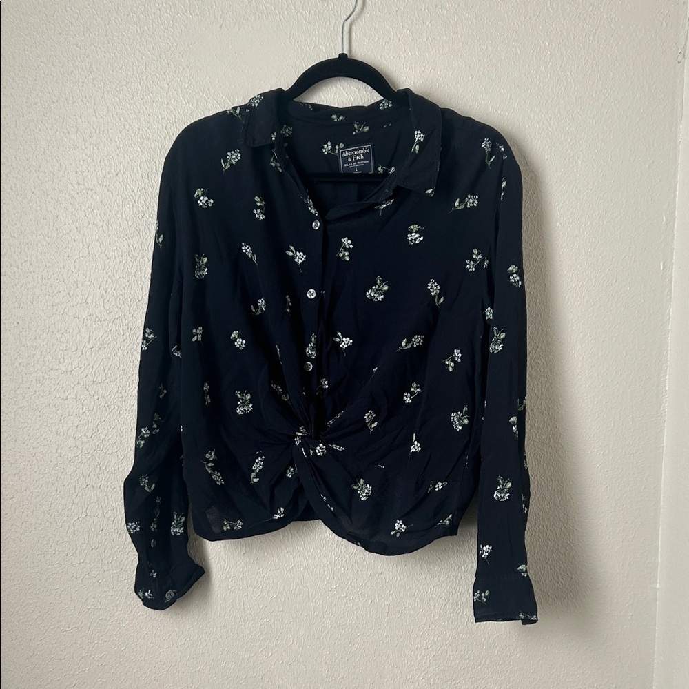 Abercrombie Floral Black Women's Top